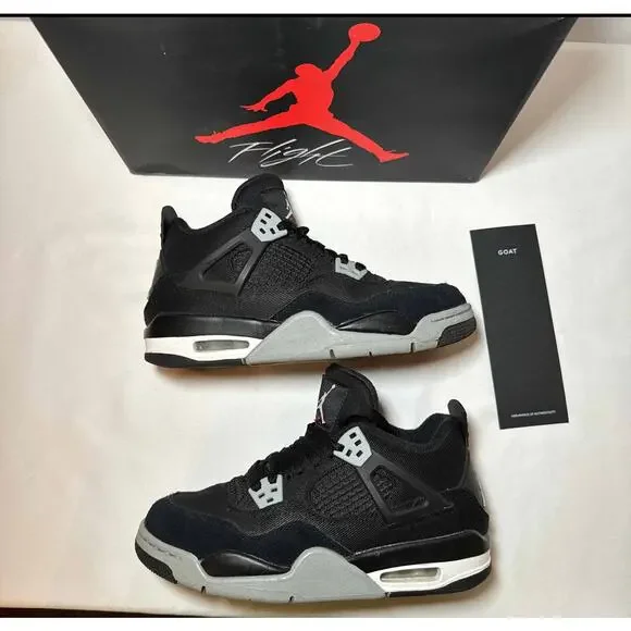 Size 5.5 - Nike Air Jordan 4 Retro SE GS Black Canvas Men\'s Shoes Ships Now Grade School Youth Size Nike Air Jordan Retro 4 SE  main image 3